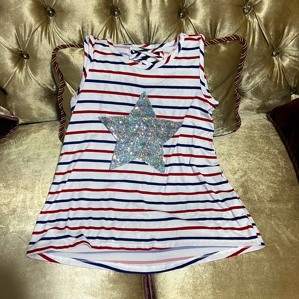 Girls Forth of July Tank Top